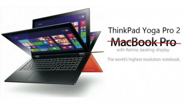The Yoga Pro 2 has a retina-busting 3200 x 1800 display